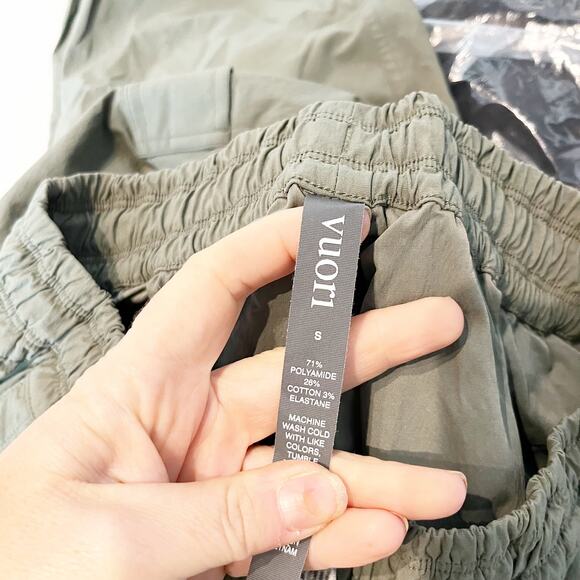 Vuori Elastic Waist Birch Cargo Jogger Pants Olive Green Small - Picture 3 of 10